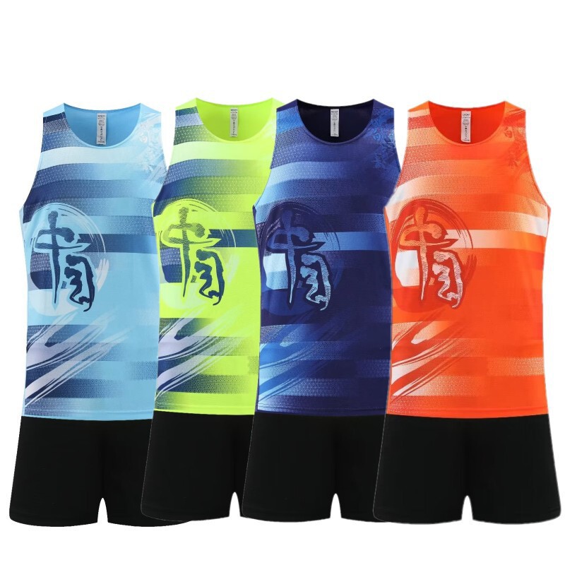 Children's Track and Field Clothing suit Training Camp Competition Clothing Vest Dash Track and Field Clothing Printing