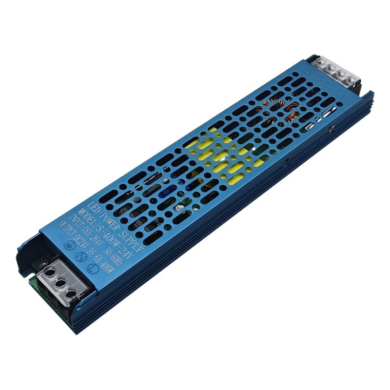 Импульсный источник питания ультратонкий бесшумный закрытый 220 В 12 В 24 Вольт 60/400 Вт световой короб трансформатор светодиодный Ленточный привод