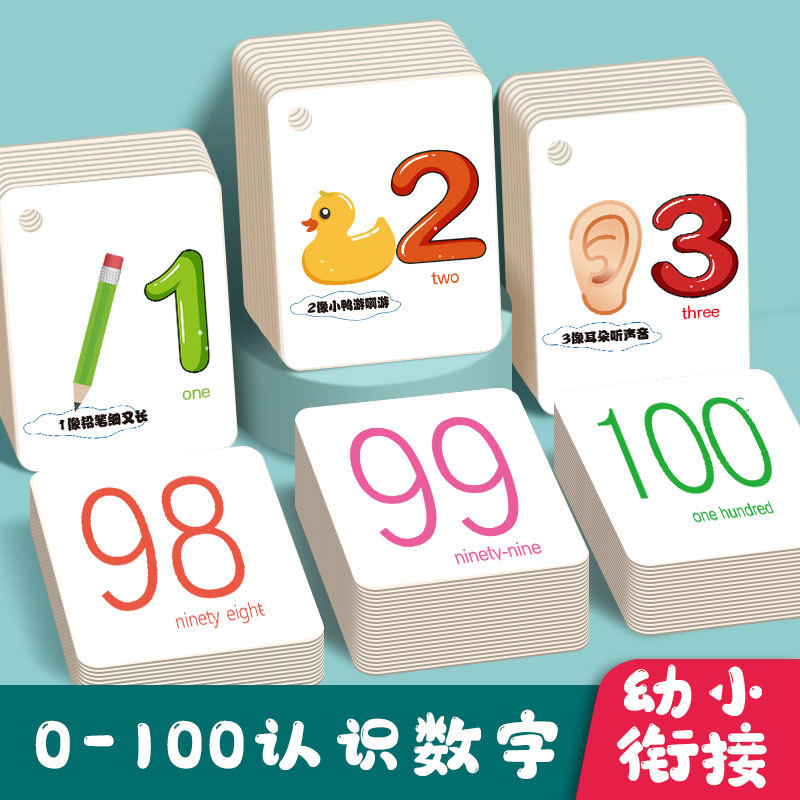 Wholesale Children's Digital Cards for Calculating Addition, Subtraction, Multiplication, and Division, Graphic Cards for Enlightenment, Educational Early Learning Cards