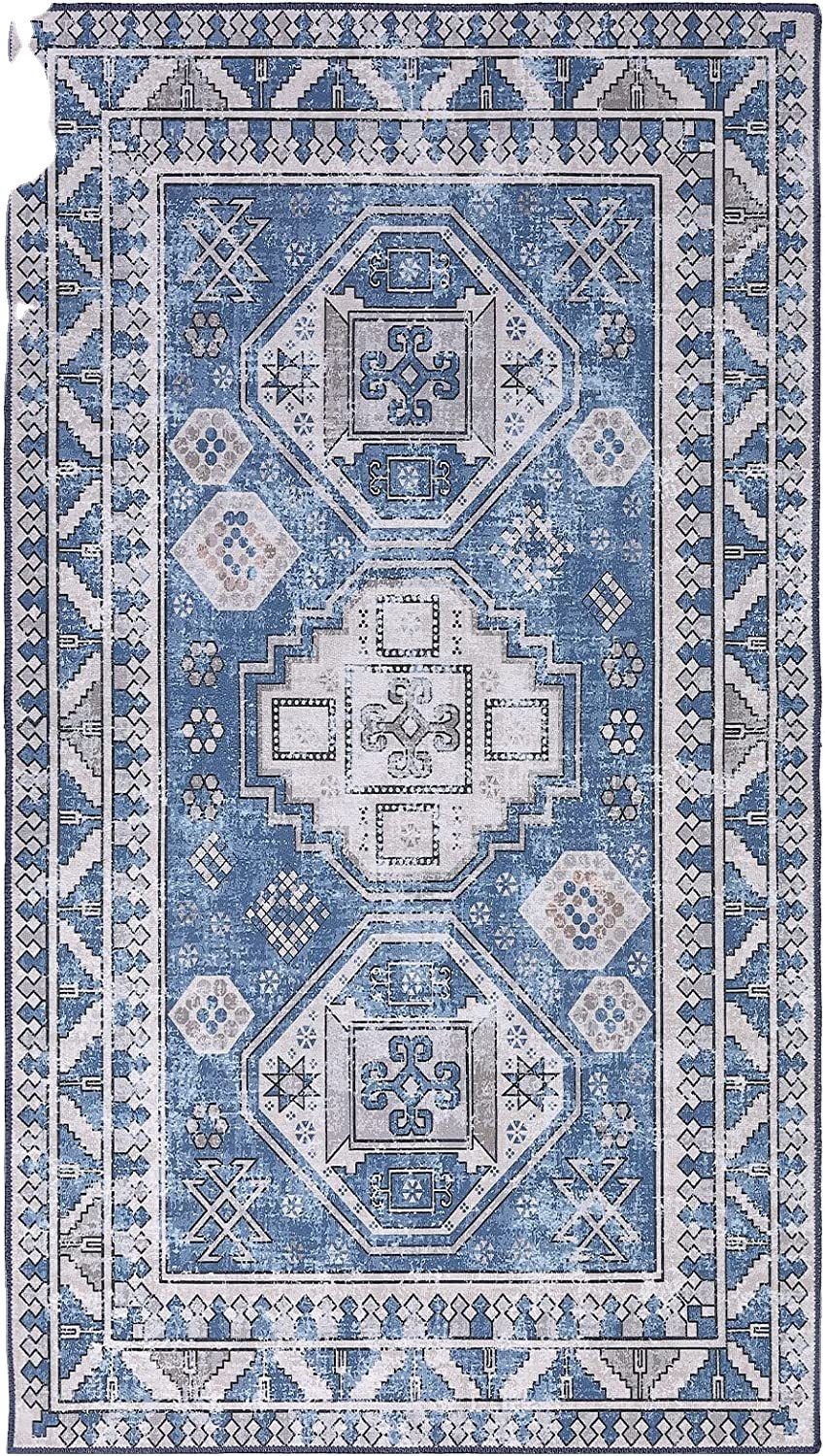 Transfronterizo de estilo bohemio marroquí lavable alfombra máquina lavable patrón tribal alfombra plegable