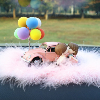 Pareja de adornos creativos para automóviles femeninos lindos accesorios para automóviles panel de instrumentos decoración de control central perfume para automóviles productos de aromaterapia