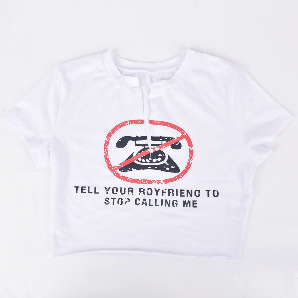 Title 10, T-shirt street fashion con lettera stampata a m...