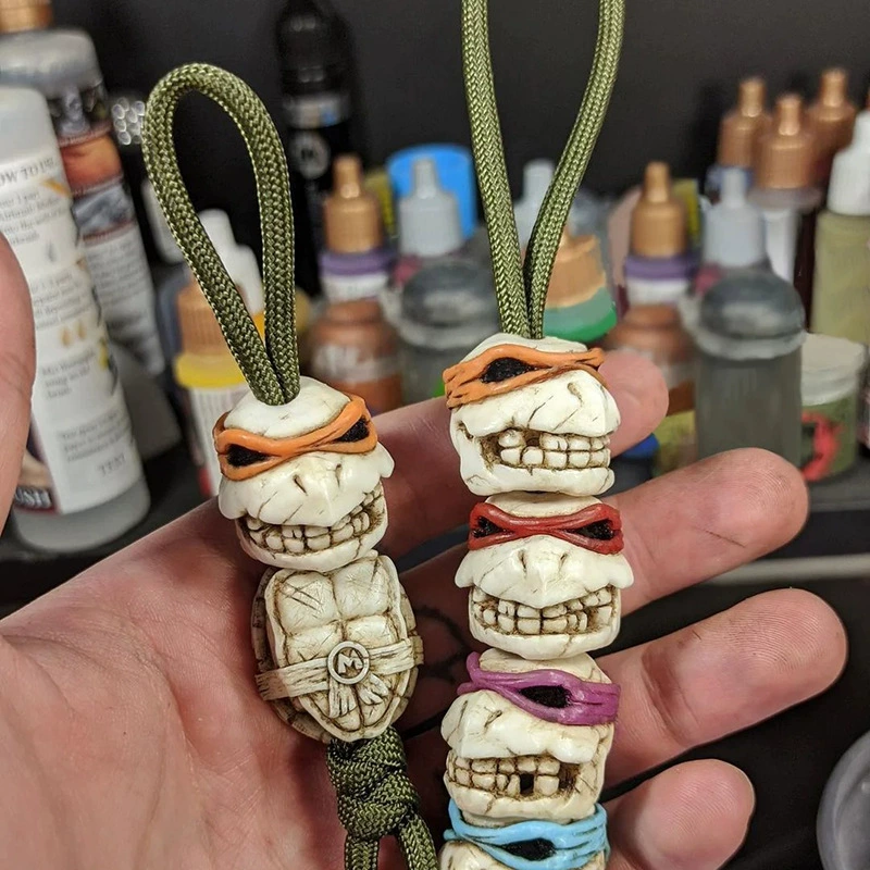 Трансграничные Новые бусины с черепом братьев-черепах, креативный кулон с четырьмя черепахами ниндзя