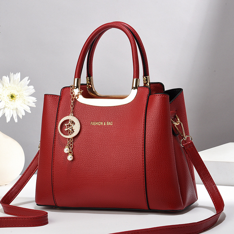 Daifa Light Luxury Brand Commuter Women's Bag New Style Simple and Atmospheric Wedding Bag Middle-aged Women's Handbag Crossbody Bag
