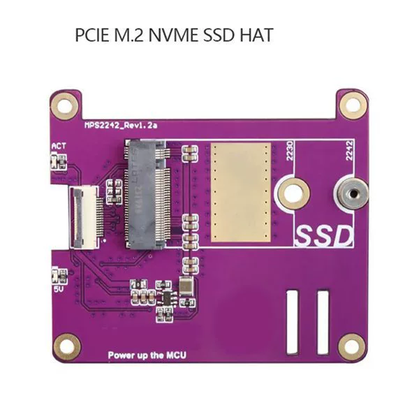 MPS2242 Raspberry Pi 5 выделенный PCIE M.2 NVME SSD твердотельный диск расширительная плата HAT 2230