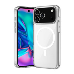 iPhone17promax透明傷防止磁気吸着ケース、Apple17新モデル、バイエル素材TPU+PC保護ケースに適用