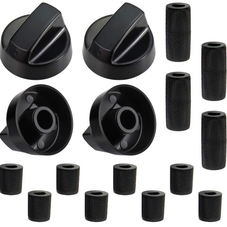 Factory Supply Knob 4 Pack Universal Control Knobs with 12 Adapters