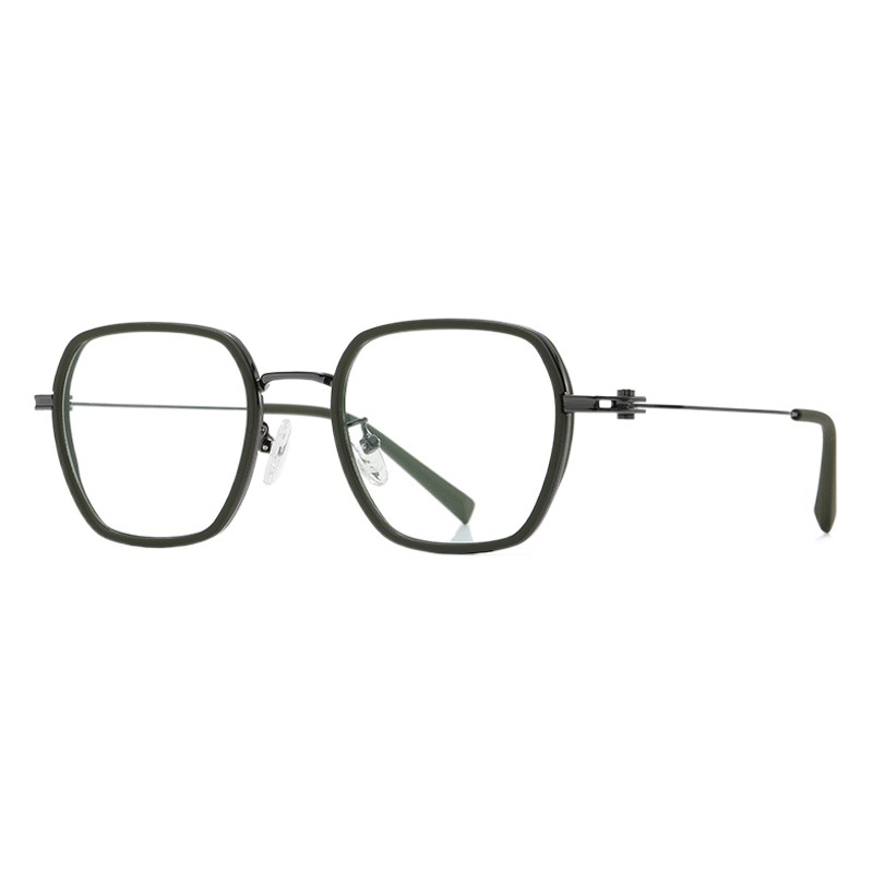 Nuevo anti-azul gafas de luz TJ822 moda multilateral gafas lisas TR + metal mezclado gafas de miopía gafas