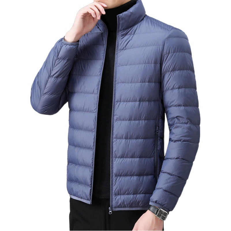 Зимняя легкая вельветовая хлопковая куртка для мужчин, укороченная модель, большой размер, повседневный воротник-стойка, теплая верхняя одежда, мужская хлопковая куртка для папы.
