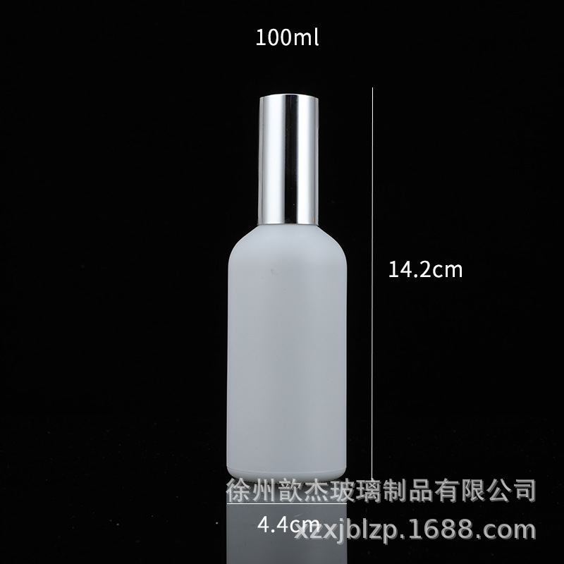 Botella de aceite esencial blanca helada blanca 10ml-100mL botella de la prensa botella de la botella del espray