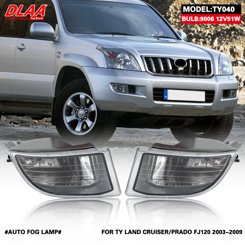 Aplicable a TOYOTA 03-09 Prado conjunto de luces de niebla delanteras viejas luces de conducción diurna hegemónicas luz de barra delantera pequeña image 1