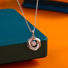 灵动项链跳动的心s925纯银锁骨吊坠时尚气质饰品厂家批发一件代发