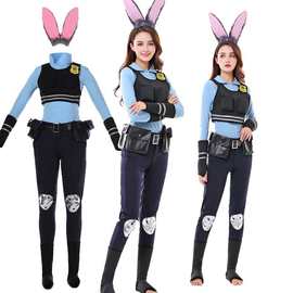万圣节现货疯狂动物城judy兔朱迪兔子拟人服cosplay服装cos服装