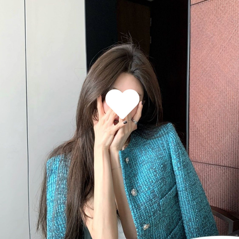 Super Good-Looking Short Style Dopamine Elegant Lady Outwear for Women Spring & Fall New Tweed Braided White Matching