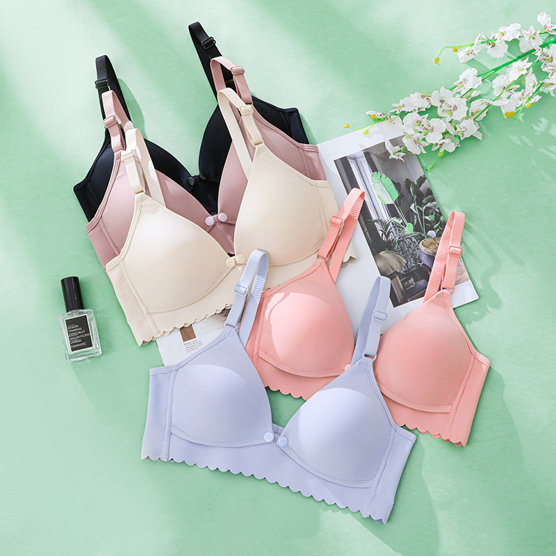 모유 수유 속옷 임산부 브래지어 전면 개방 버클 수집 처짐 방지 산후 수유 특별 상부 개방 버클 얇은 섹션