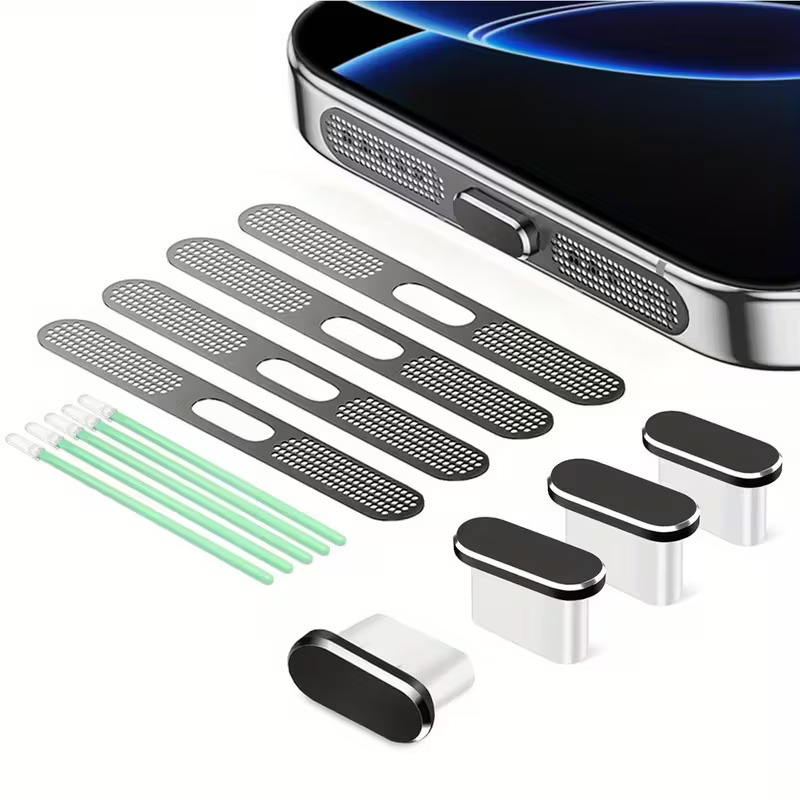 Telefon Toz Kapağı Set USB C Toz Kapağı iPhone 15 / 16 için Toz Temizleme Seti