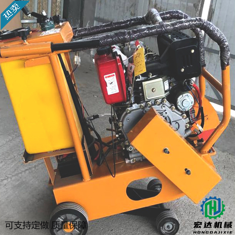 高质量自动行走电动刻纹 马路自动切割机电动割缝 混凝土路面刻纹