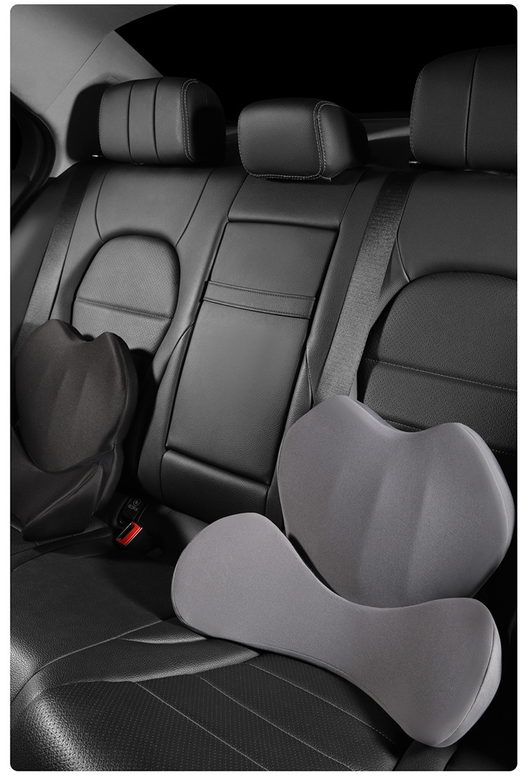 Car Lumbar Support, Car-Mounted Adjustable Four-Season Thin Lumbar Cushion, Tail Protection, Lumbar Spine Memory Foam Small Lumbar Support, Cross-Border Hot Sale