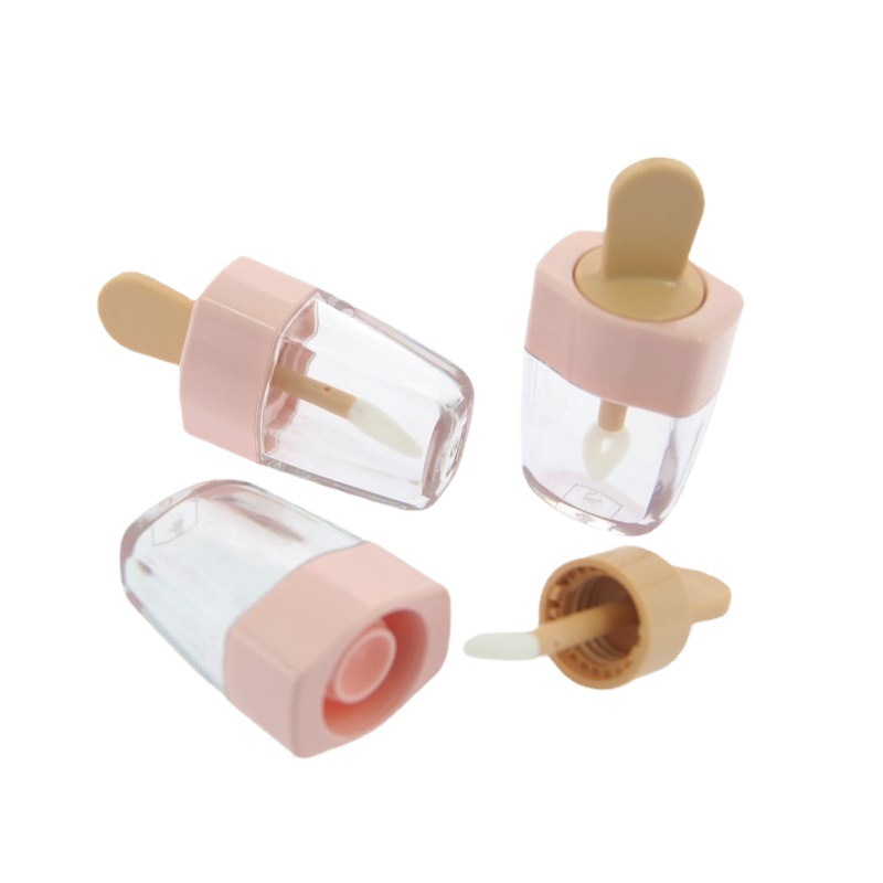 En stock al por mayor tubo de brillo de labios multicolor lindo helado Lip Glaze tubo vacío lápiz labial tubo maquillaje paquete material logotipo imprimible