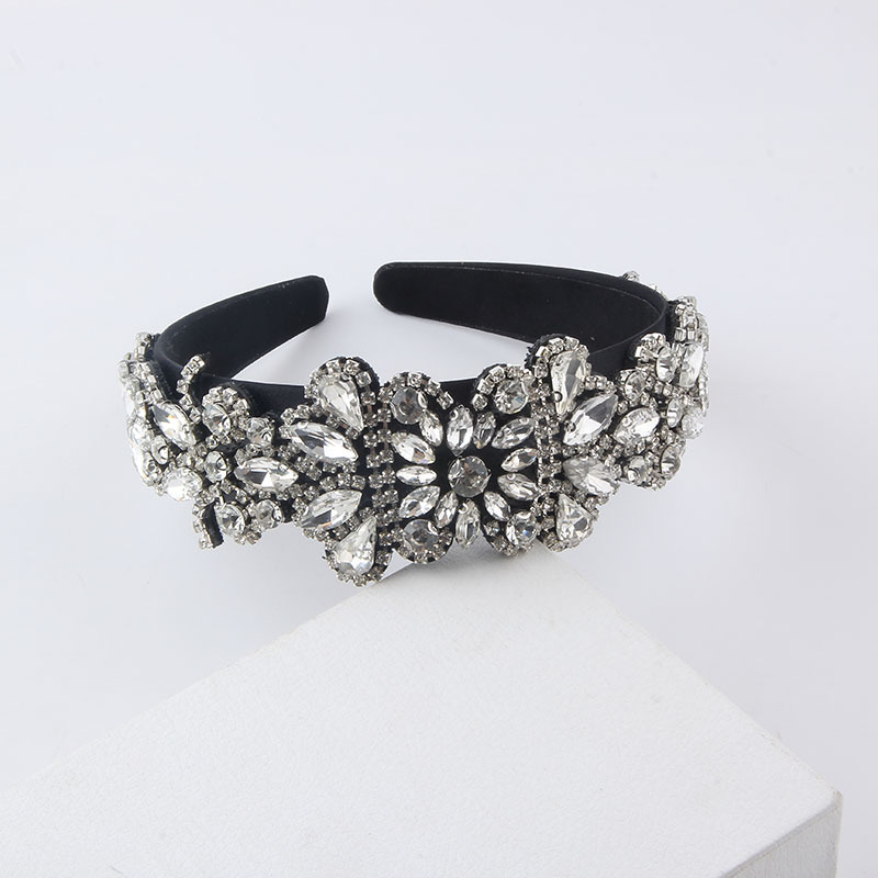 New Fashion Baroque Diamond-embedded Court  Women's Retro Wide-brimmed Headband display picture 7