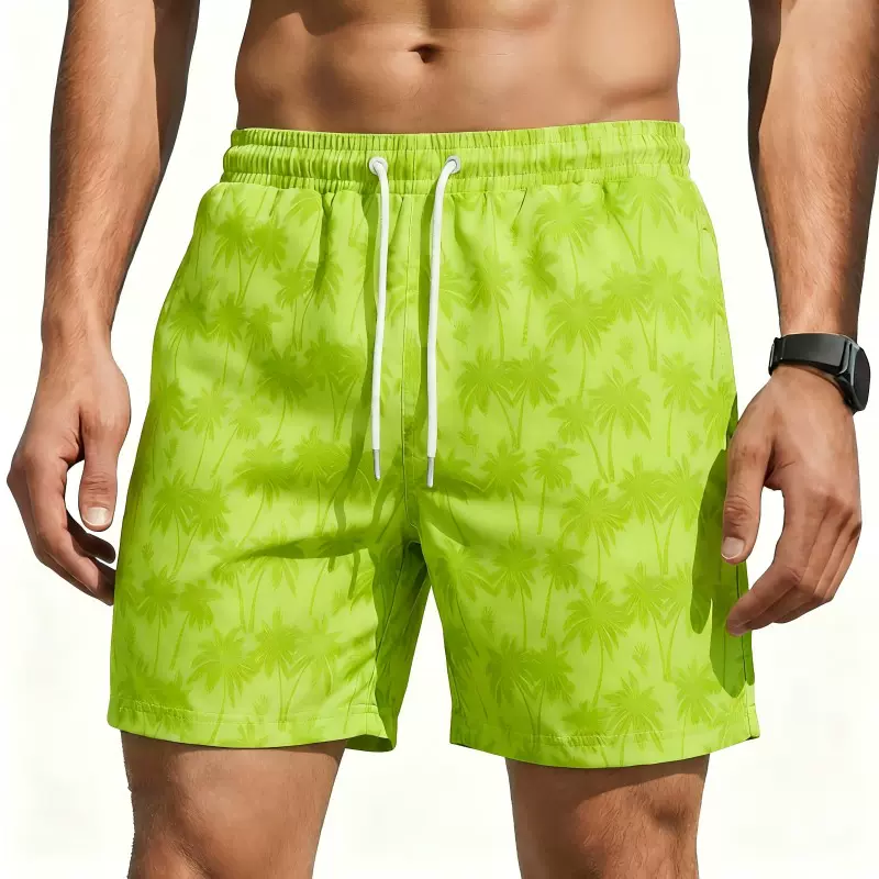 定制跨境速干印花男士冲浪沙滩短裤薄款运动休闲花裤运动速干短裤