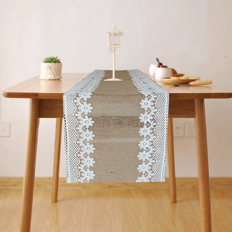 Amazon Rural Wind Table flag Farm House table decoration of jaoseki woven stitching rough anesthetic table cloth cover cloth bed flag