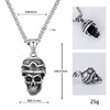 Fashionable pendant stainless steel, glasses suitable for men and women, necklace, European style, wholesale