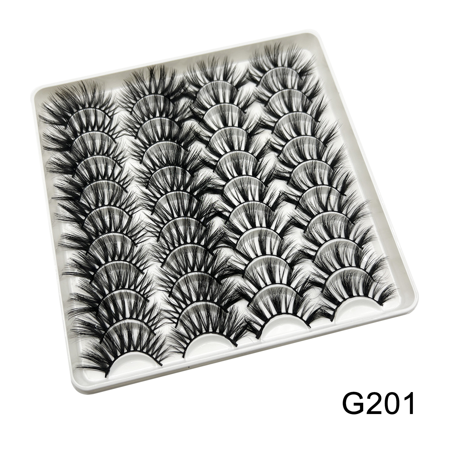 Dingsen pestañas postizas transfronterizas de múltiples capas de tres D estéreo 20 pares de pestañas cruzadas pestañas rizador