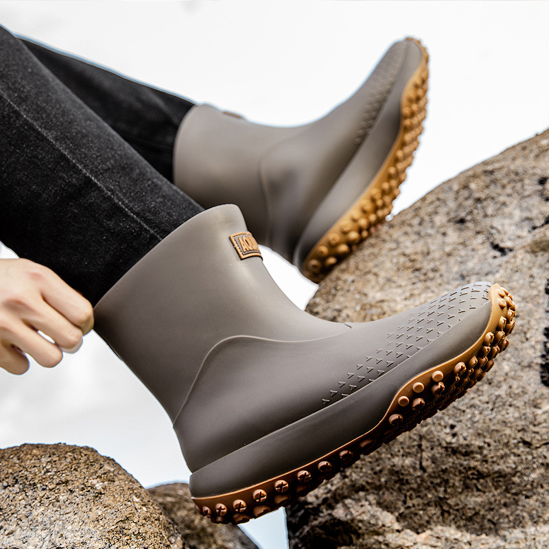 Cross-Border Rain Boots for Men, Outdoor Couple Style Waterproof Rubber Shoes, Non-Slip Thick-Soled High-Tube Rain Boots, Camping, Fishing, and River Tracing Shoes Cross-Border Rain Boots for Men, Outdoor Couple Style Waterproof Rubber Shoes, Non-Slip Thick-Soled High-Tube Rain Boots, Camping, Fishing, and River Tracing Shoes
