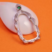 批发佛项坠托铜合金 玉髓镶嵌观音吊坠空托 珠宝吊坠空托配件