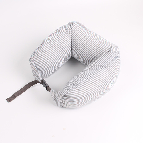 Japanese-style foam particle pillow pure cotton multi-functional travel pillow U-shaped neck pillow car airplane pillow unprinted U-shaped pillow