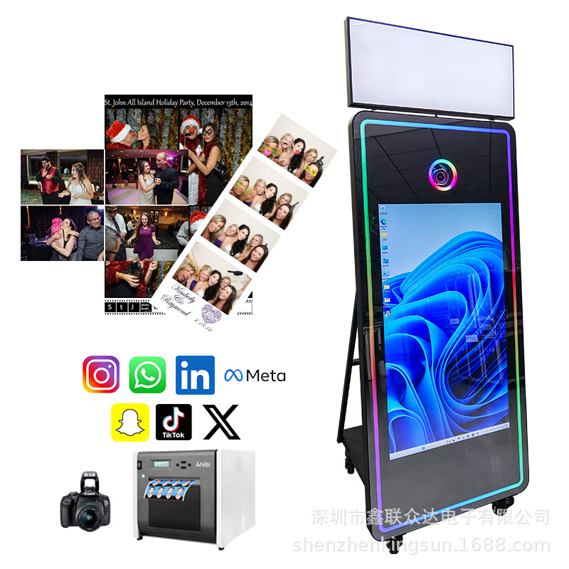 海外新品65吋单反拍照43吋触控智能便携式拍照派对婚礼租赁