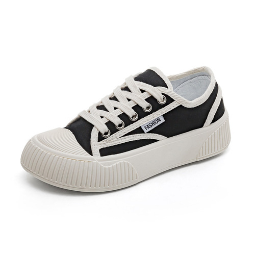 2024 spring and summer new canvas shoes for women, versatile flat white shoes, summer style breathable student cloth shoes for women