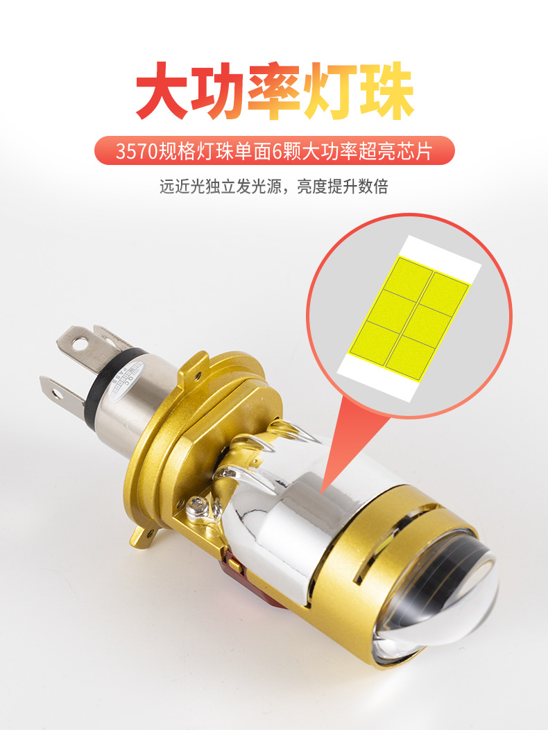 M01J car lens LED headlight lens bulb car motorcycle bulb