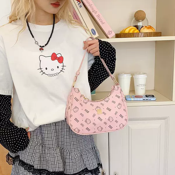 Kt Printed Women's New Classic Shoulder Bag Handbag Cute Underarm Bag Women's Wholesale Cross-Border