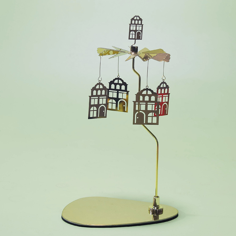 Amazon ins doles Acero inoxidable triángulo redondo bandeja giratoria candelabro aromaterapia vela linterna romántica