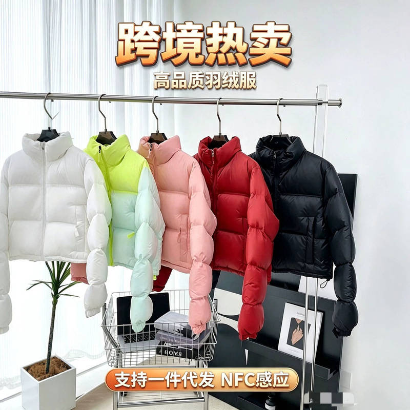 Putian high-quality North Face down jacket 1984 Kendall short style thickened stand-up collar women's winter trendy down coat