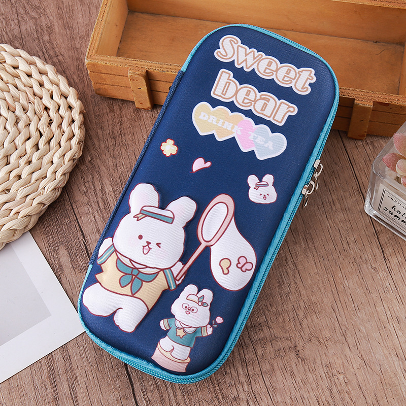 Estuche de papelería tridimensional EVA3D para estudiantes Estuche para lápices de dibujos animados para niños Estuche para lápices de gran capacidad de alto valor Bolso de papelería lindo