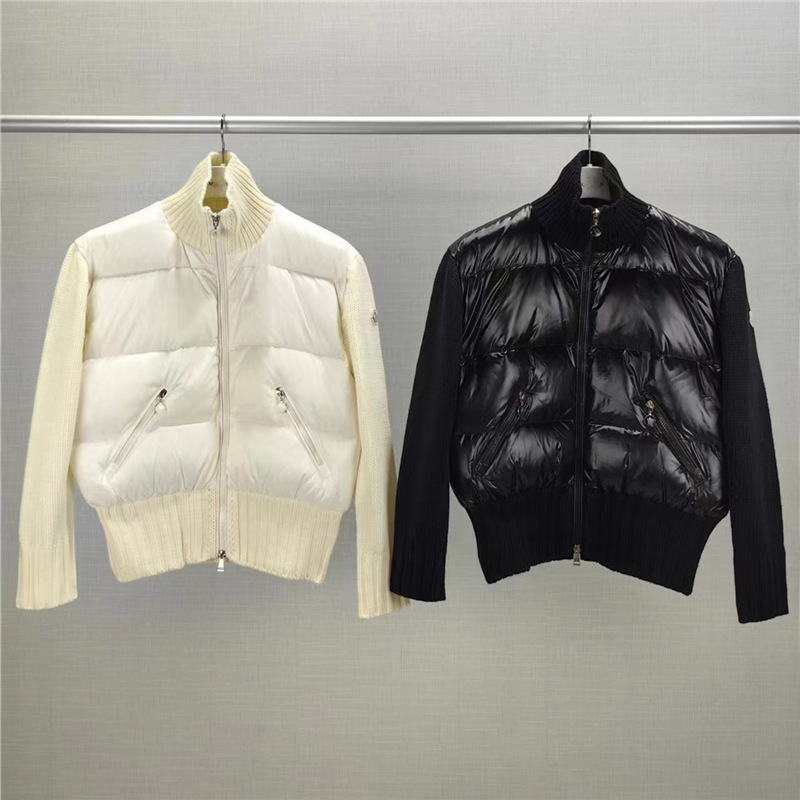 2025秋冬新款毒家现货原标蒙家羊毛袖拼接短款90白鸭绒羽绒服女