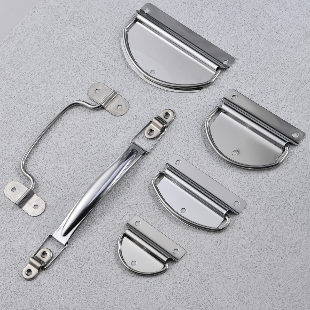 Stainless steel handle folding pull handle heavy-duty industrial plate type handle box spring handle box ring handle side pull handle