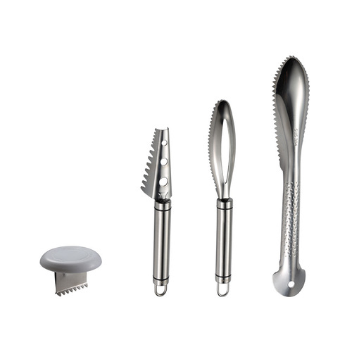 Aion 304 stainless steel integrated fish scale planer, practical fish killing multi-functional tool, manual aquatic fishing gill removal