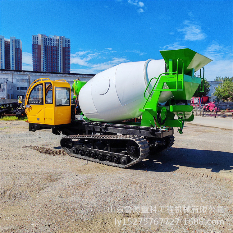 混凝土履带罐车全地形 坡地运输履带式商混车 搅拌速度快