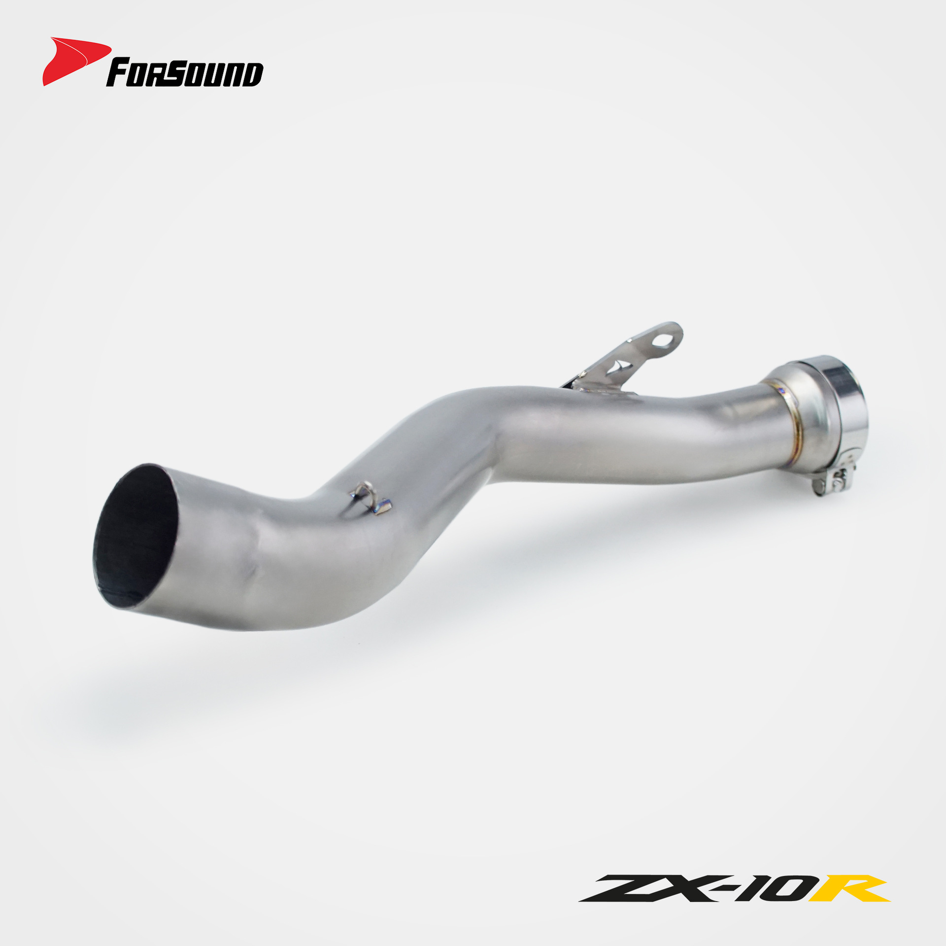 KAWASAKI ZX-10R Big Bull modified exhaust mid and tail section, Grav's titanium alloy stainless steel carbon