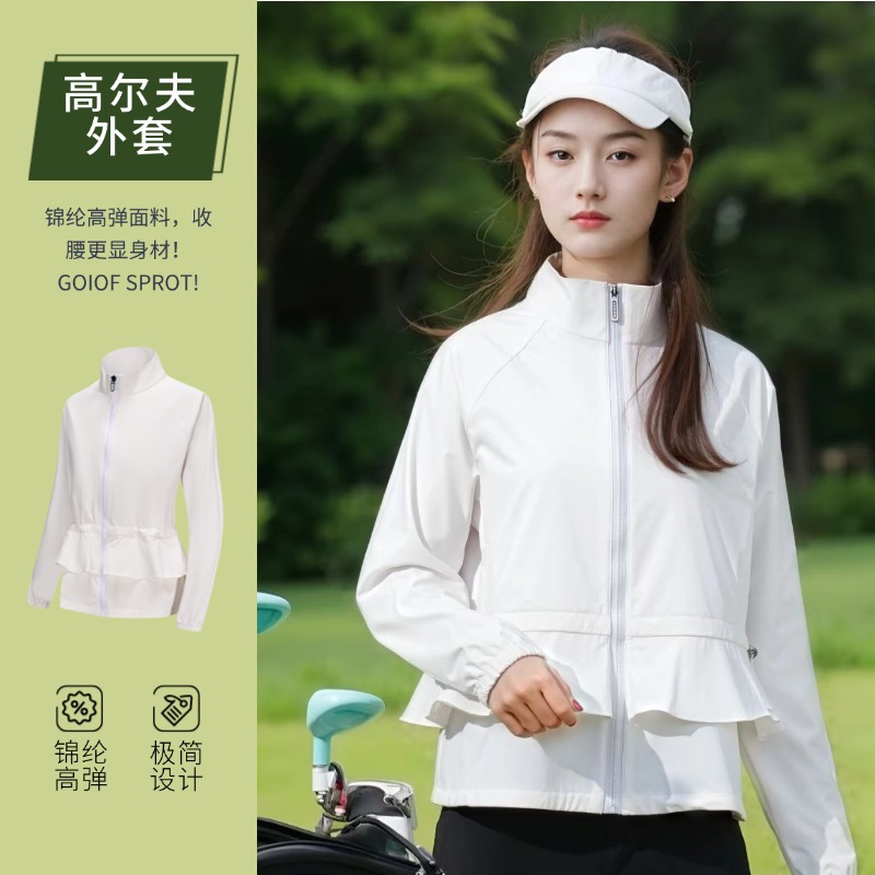 Golf Clothing Women's Korean Jacket Autum Women's Classy Golf Autum and Spring Tops Export Windproof Sports Jacket