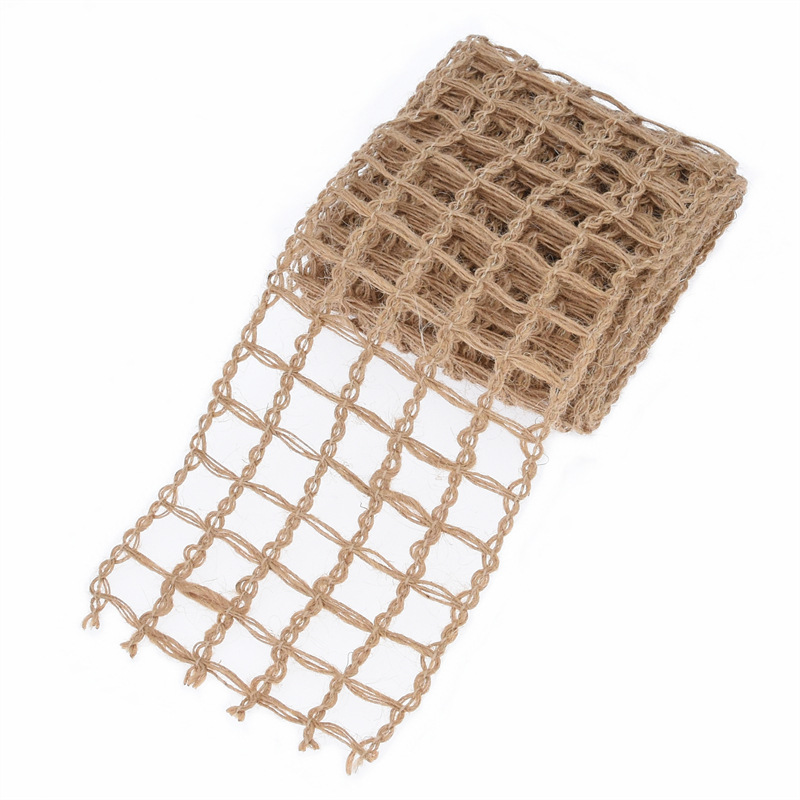 Nuevo Amazon transfronterizo hueco retrógrado tela de lino encaje decoración del hogar jardinería tela de tela cuadrada 3 yardas