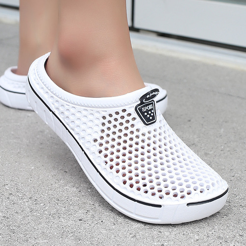 Cross-border women's holey shoes, slippers, garden shoes, solid color item number 607, comfortable, versatile, casual, breathable