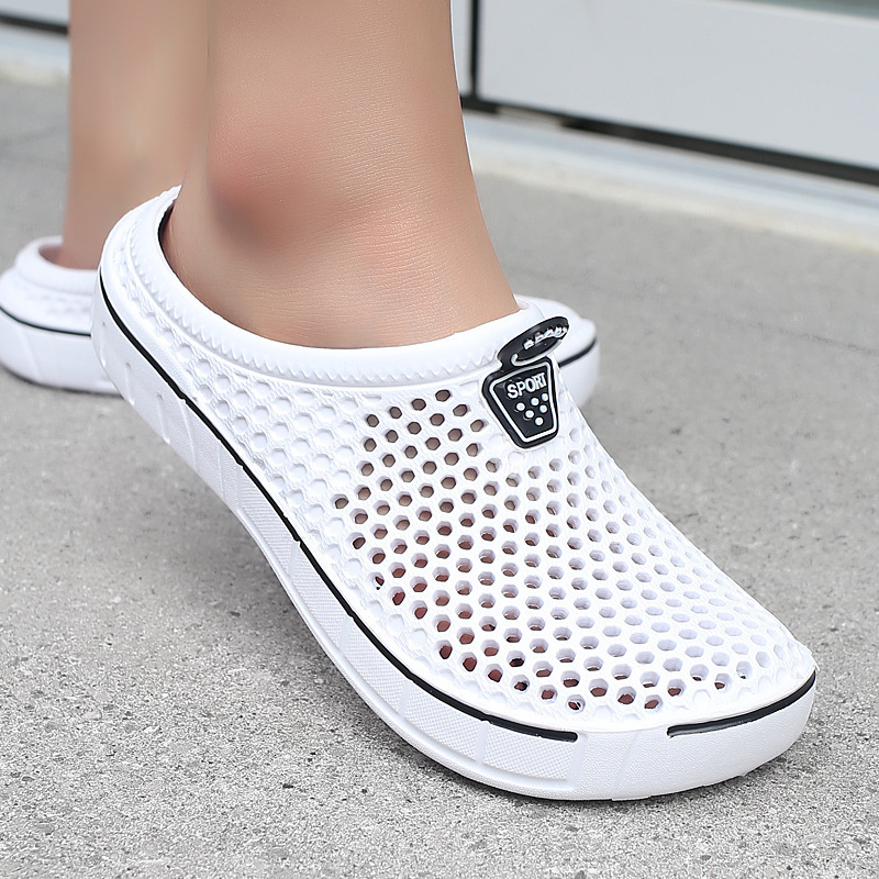 Cross-Border Women's Garden Shoes Clogs Pure Color Item Number 607 Breathable Soft Sole Comfortable Casual Versatile