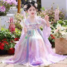 汉服女童2025新款儿童古风超仙连衣裙公主裙子国风古装演出服夏季