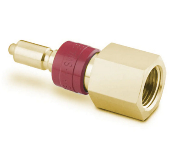 世伟洛克B-QC6-D-4PF黄铜仪表快速接头管茎0.5Cv1/4in.内螺纹NPT