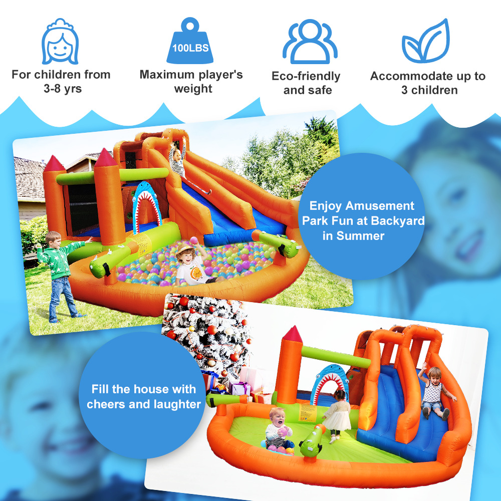 HappyLion Parque de Atracciones castillo inflable para niños castillo inflable Parque de atracciones castillo inflable para niños